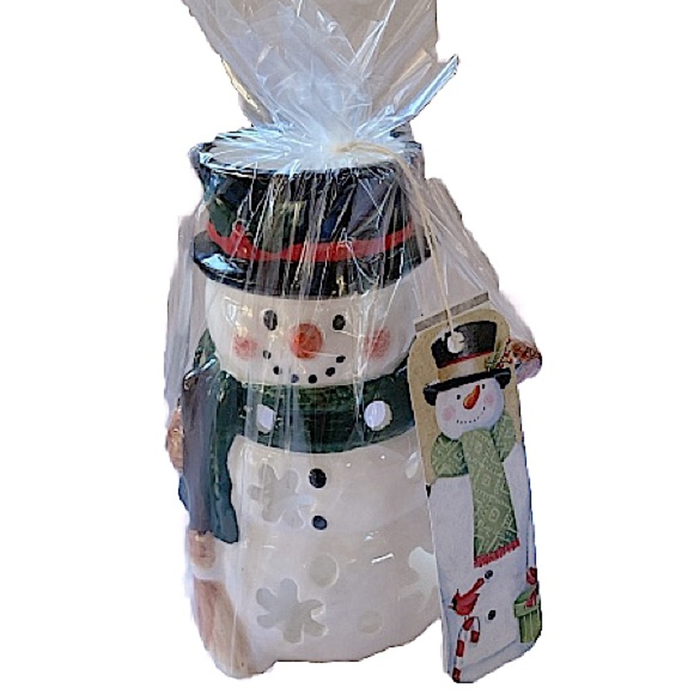 YANKEE CANDLE Snowman Tea or Votive Candle Holder 6 inches Tall